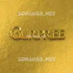 gurpree in All Gold style - 3D name wallpaper