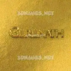 gurunath in All Gold style - 3D name wallpaper