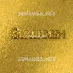 gurupdesh in All Gold style - 3D name wallpaper