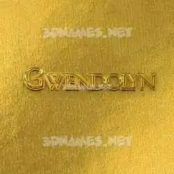 gwendolyn in All Gold style - 3D name wallpaper