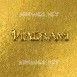 hadrami in All Gold style - 3D name wallpaper