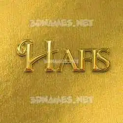 hafis in All Gold style - 3D name wallpaper