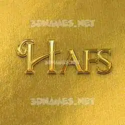 hafs in All Gold style - 3D name wallpaper