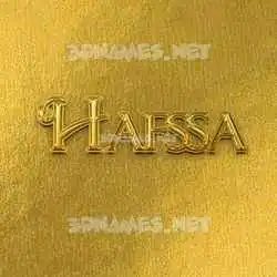hafssa in All Gold style - 3D name wallpaper