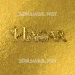 hagar in All Gold style - 3D name wallpaper
