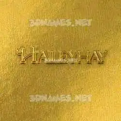 haileyhay in All Gold style - 3D name wallpaper