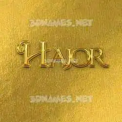 hajor in All Gold style - 3D name wallpaper