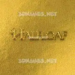 halfloaf in All Gold style - 3D name wallpaper