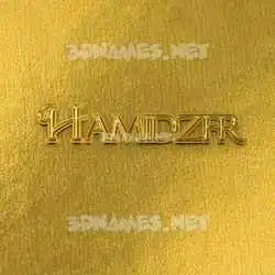 hamidzfr in All Gold style - 3D name wallpaper