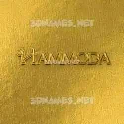 hammoda in All Gold style - 3D name wallpaper