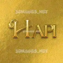 hapi in All Gold style - 3D name wallpaper