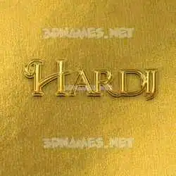 hardij in All Gold style - 3D name wallpaper