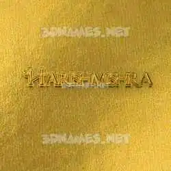 harishmishra in All Gold style - 3D name wallpaper