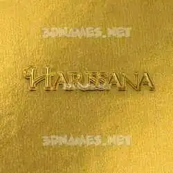 harissana in All Gold style - 3D name wallpaper