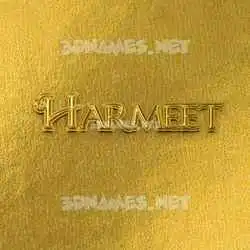 harmeet in All Gold style - 3D name wallpaper