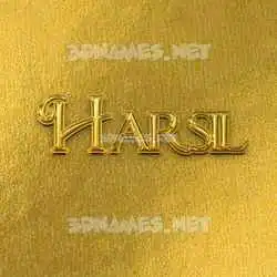harsil in All Gold style - 3D name wallpaper