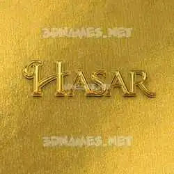 hasar in All Gold style - 3D name wallpaper