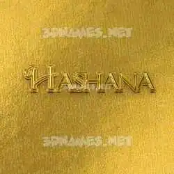 hashana in All Gold style - 3D name wallpaper