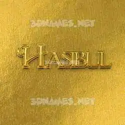 hasibul in All Gold style - 3D name wallpaper