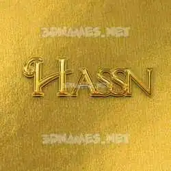 hassn in All Gold style - 3D name wallpaper