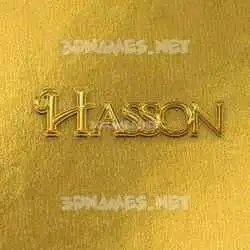 hasson in All Gold style - 3D name wallpaper