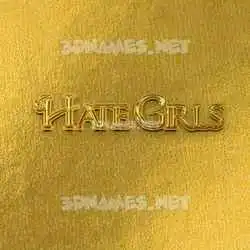 hate girls in All Gold style - 3D name wallpaper