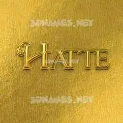 hatte in All Gold style - 3D name wallpaper