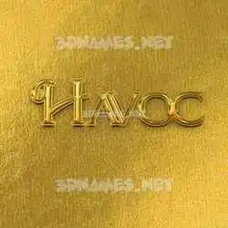 havoc in All Gold style - 3D name wallpaper