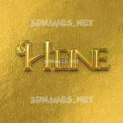 heine in All Gold style - 3D name wallpaper