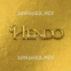 hendo in All Gold style - 3D name wallpaper