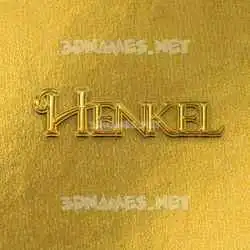henkel in All Gold style - 3D name wallpaper