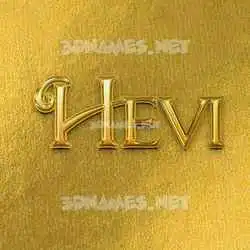 hevi in All Gold style - 3D name wallpaper