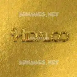 hidalgo in All Gold style - 3D name wallpaper