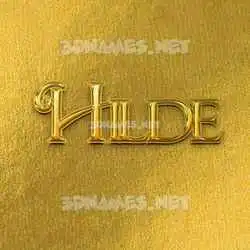 hilde in All Gold style - 3D name wallpaper
