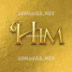 him in All Gold style - 3D name wallpaper