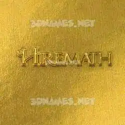 hiremath in All Gold style - 3D name wallpaper