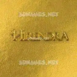 hirendra in All Gold style - 3D name wallpaper
