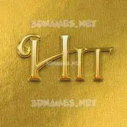 hit in All Gold style - 3D name wallpaper
