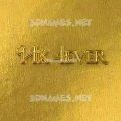 hk 4ever in All Gold style - 3D name wallpaper
