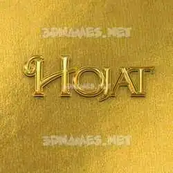 hojat in All Gold style - 3D name wallpaper
