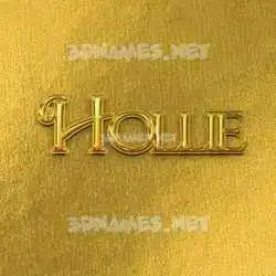 hollie in All Gold style - 3D name wallpaper
