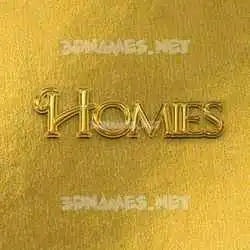 homies in All Gold style - 3D name wallpaper