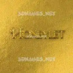 honeylet in All Gold style - 3D name wallpaper