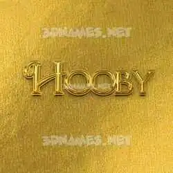 hooby in All Gold style - 3D name wallpaper