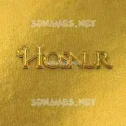 hosnur in All Gold style - 3D name wallpaper
