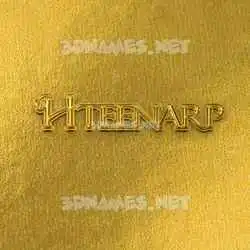 hteenarp in All Gold style - 3D name wallpaper