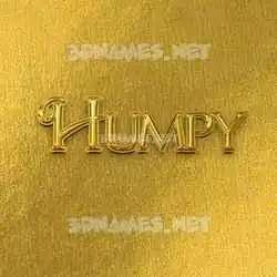 humpy in All Gold style - 3D name wallpaper
