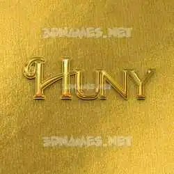 huny in All Gold style - 3D name wallpaper
