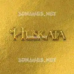 huskata in All Gold style - 3D name wallpaper