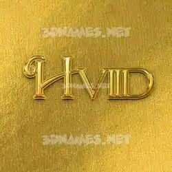 hviid in All Gold style - 3D name wallpaper